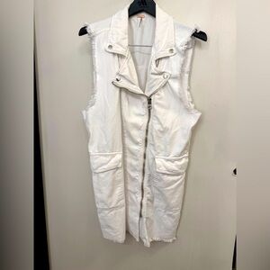 Revolve Free People White Vest Moto Dress Size Small